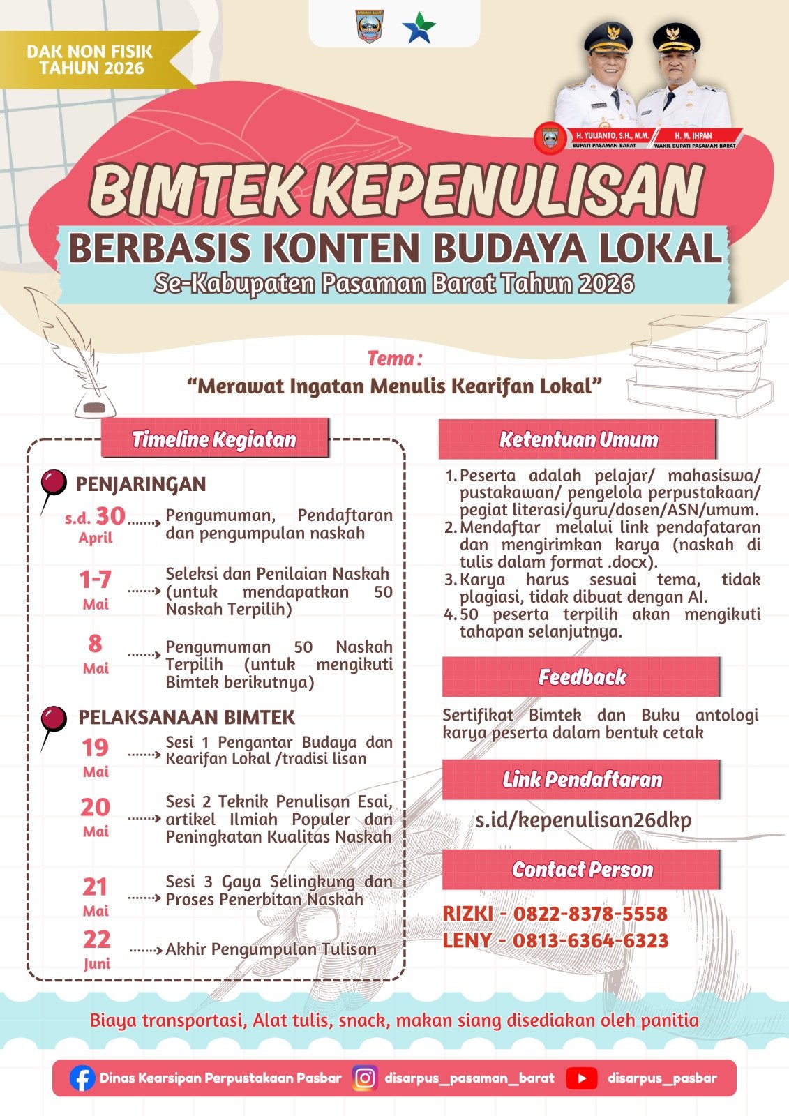 KEGIATAN BIMTEK PENULISAN BERBASIS KONTEN BUDAYA LOKAL